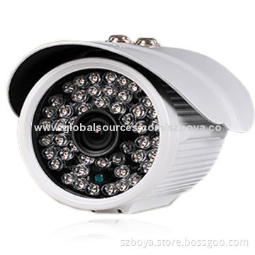 720p 1.0 Megapixel Water-resistant Bullet IP Camera with 30m IR, POE P2P